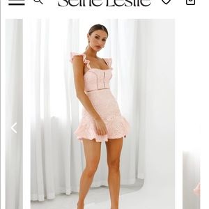 Baby pink brand new pink crochet selfie Leslie dress!